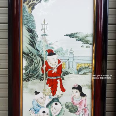 Tranh sứ Ngũ Phúc Lâm Môn - dòng tranh sứ của gốm sứ Giang Tây cao cấp